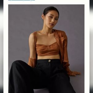 Anthropologie seamed corset